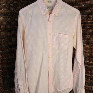 J Crew Button Up Long Sleeve Pink Shirt S Slim Fit
